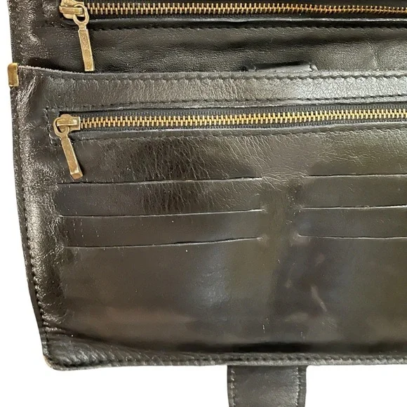 CaGi Vintage Black Leather Men's Bag Wrist Clutch Man Bag Gentleman's Bag - Picture 15 of 16